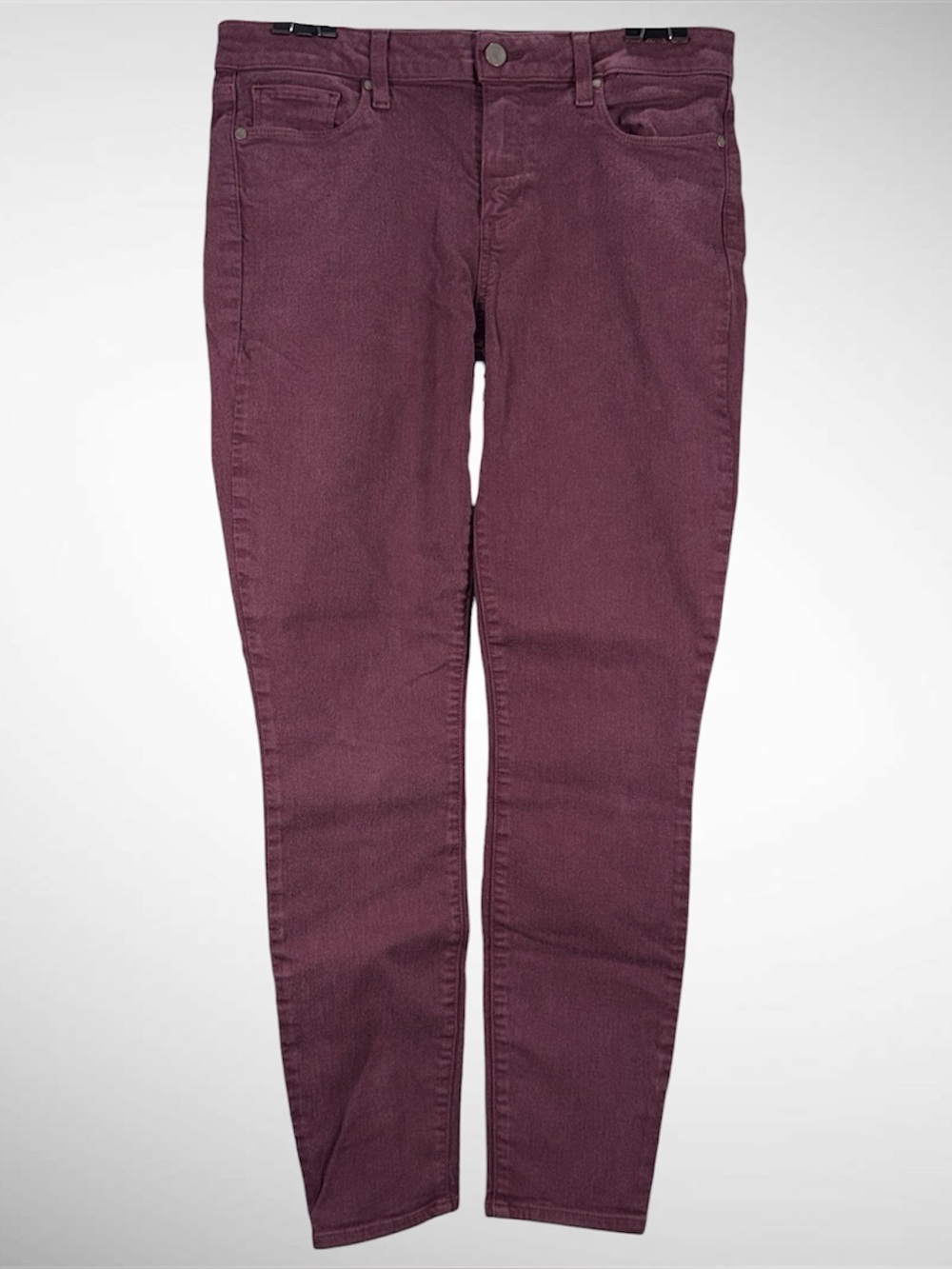 Paige Jeans Burgundy Verdugo Ankle Skinny Jeans Size 31